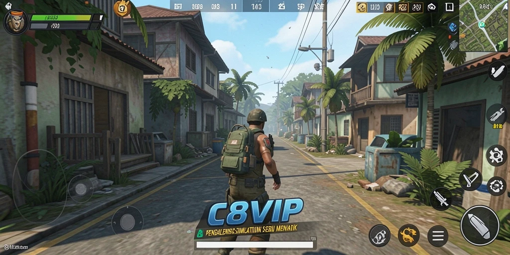 Screenshot C8VIP menunjukkan gameplay Simulation yang menarik