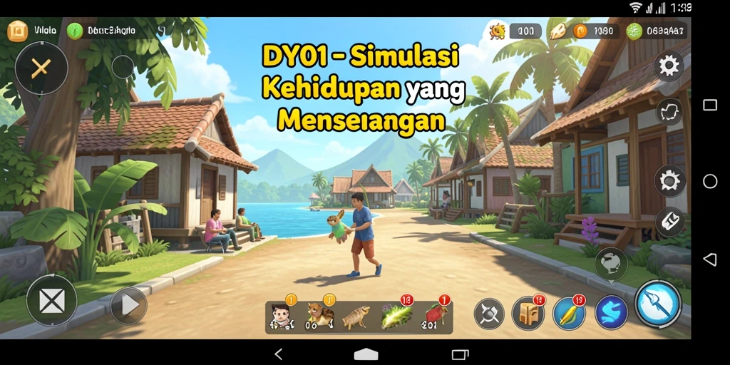 Tangkapan layar utama DY01 menampilkan gameplay simulasi yang menarik.