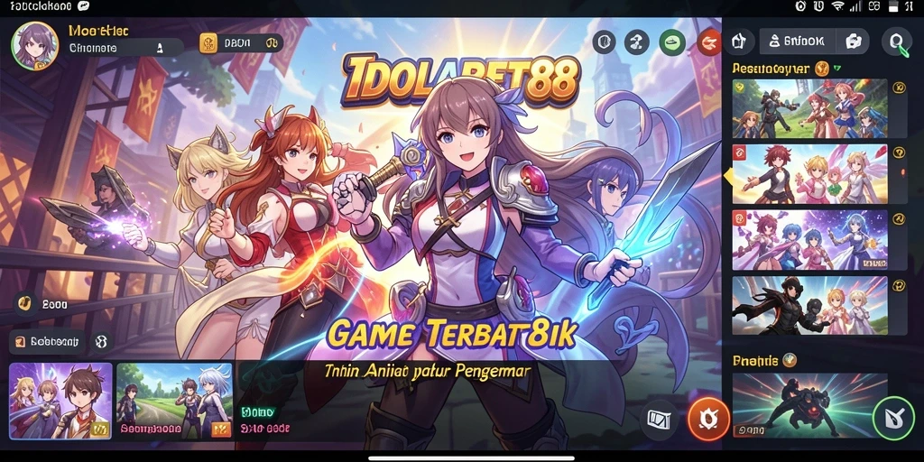 Screenshot menunjukkan gameplay seru dari IDOLABET88 dengan karakter anime.