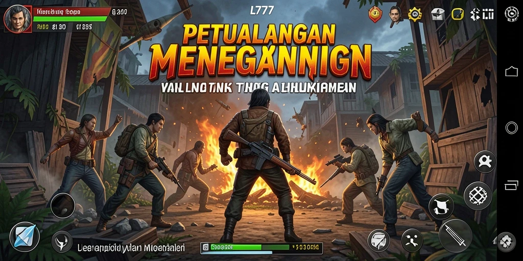 Screenshot gameplay L777 menunjukkan aksi petualangan yang mendebarkan.