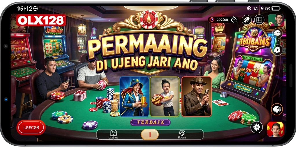 Tampilan gameplay seru di OLX128 dengan berbagai permainan kasino.