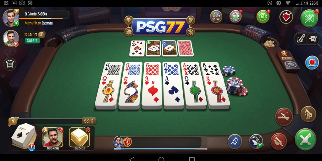 Tampilan gameplay seru dari permainan Domino PSG77.