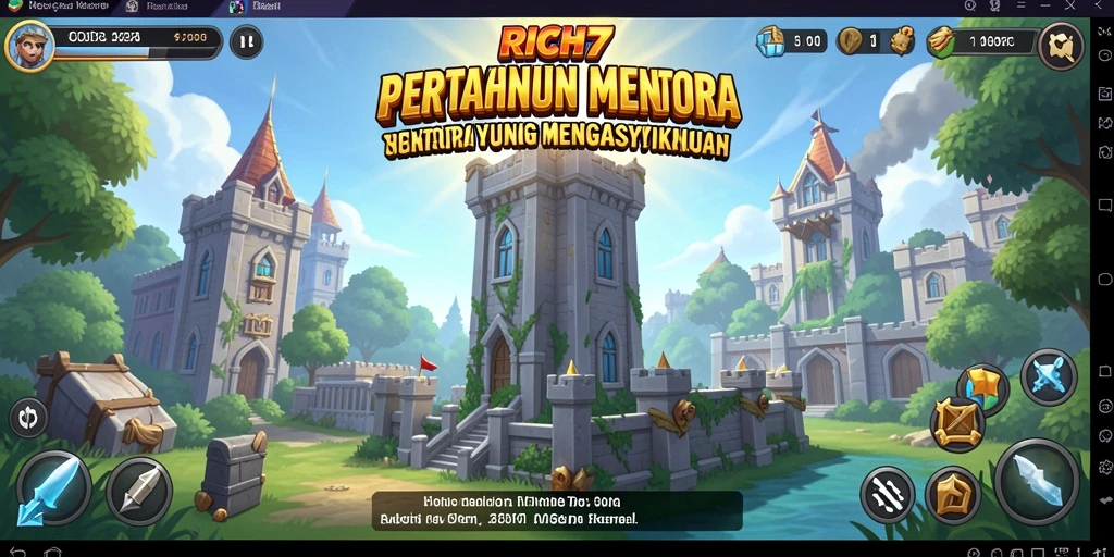 Tampilan gameplay RICH7 yang menarik dan menegangkan dalam aksi Tower Defense.