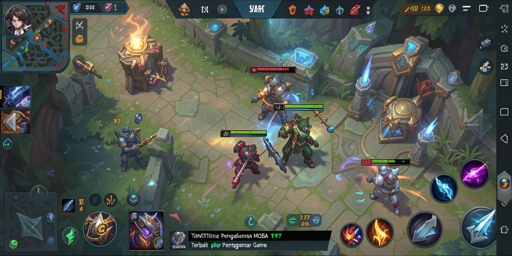 Tangkapan layar utama dari gameplay MOBA SAKTI77.