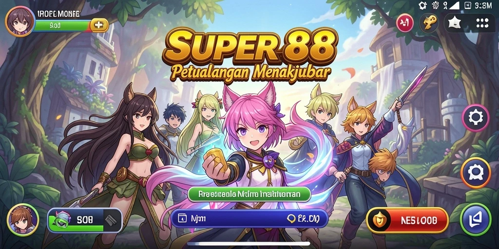 Tampilan aksi seru dalam gameplay SUPER88 yang memikat.