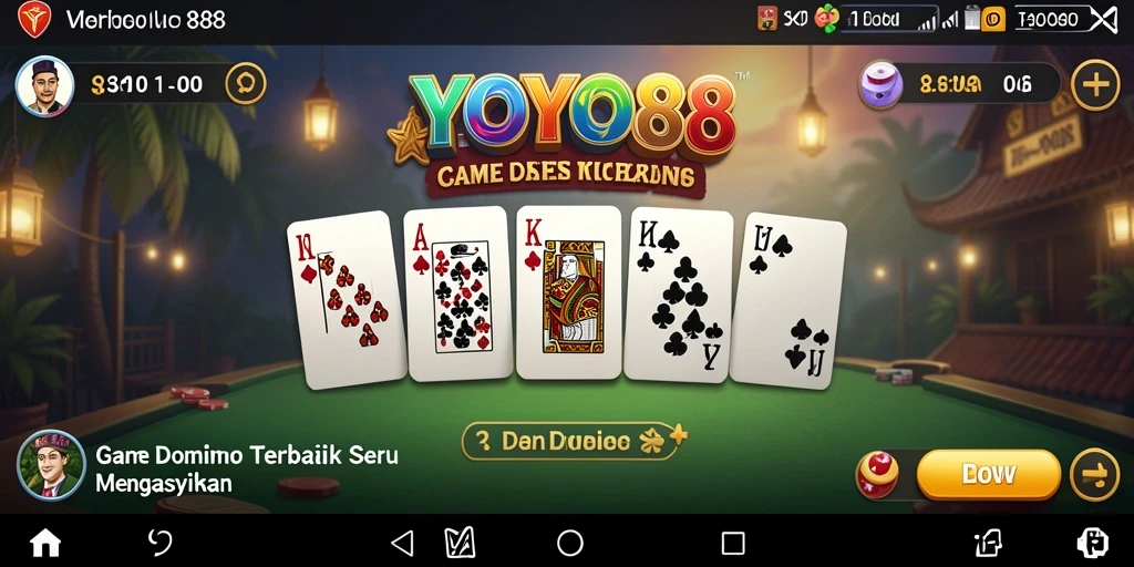 Screenshot gameplay menunjukkan keseruan bermain domino di YOYO88.